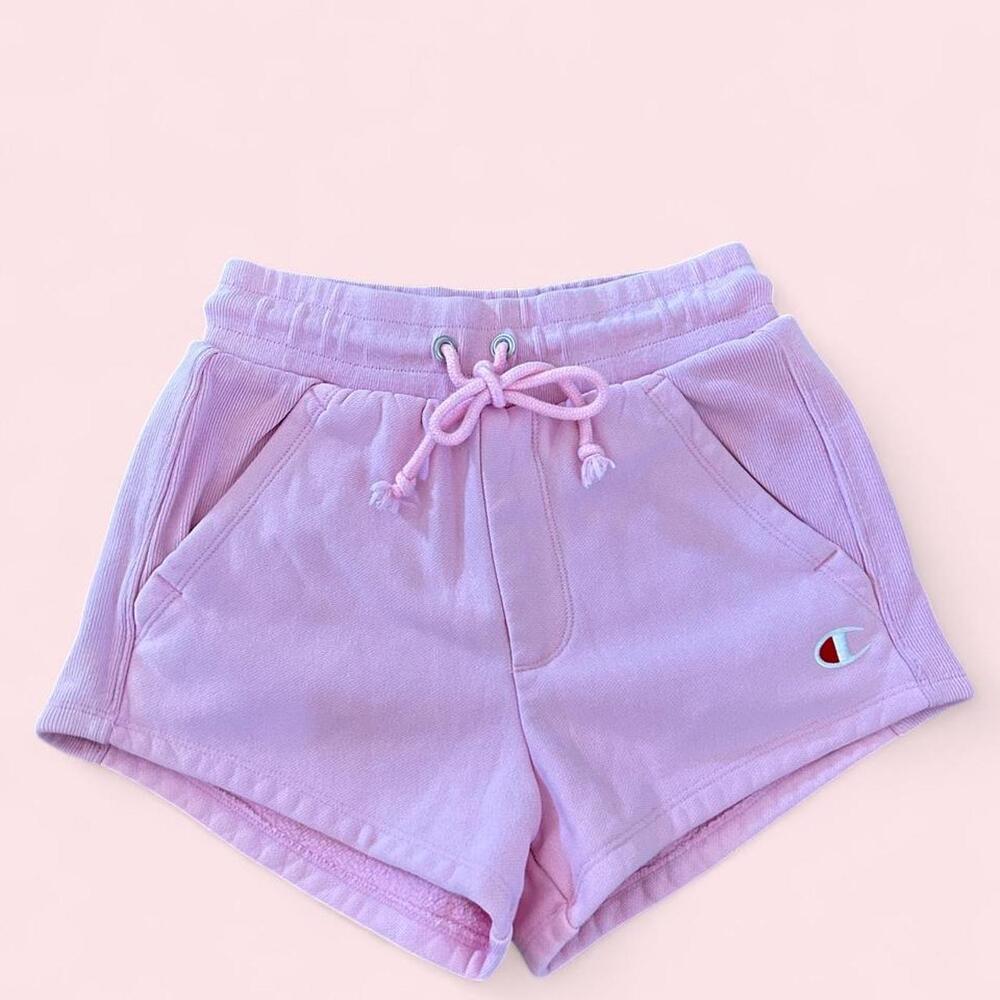 Pink Champion sweat shorts in XS